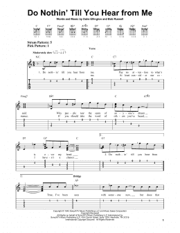 page one of Do Nothin' Till You Hear From Me (Easy Guitar Tab)