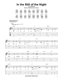 page one of In The Still Of The Night (Easy Guitar Tab)