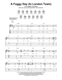 page one of A Foggy Day (In London Town) (Easy Guitar Tab)