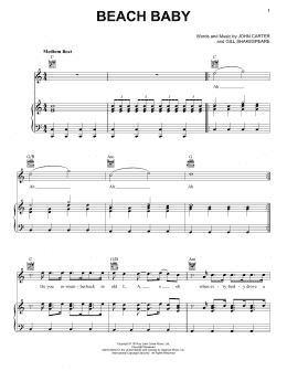 page one of Beach Baby (Piano, Vocal & Guitar Chords (Right-Hand Melody))