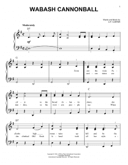 page one of Wabash Cannonball (Easy Piano)