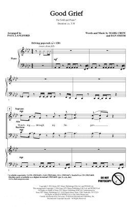 page one of Good Grief (SAB Choir)