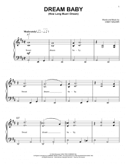 page one of Dream Baby (How Long Must I Dream) (Easy Piano)