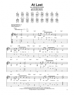 page one of At Last (Easy Guitar Tab)