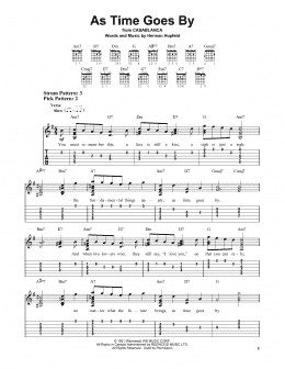 page one of As Time Goes By (Easy Guitar Tab)