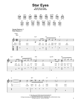 page one of Star Eyes (Easy Guitar Tab)