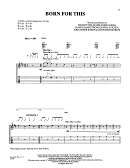 page one of Born For This (Guitar Tab)