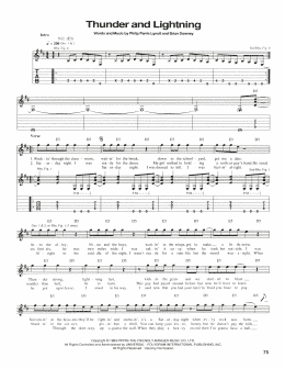 page one of Thunder And Lightning (Guitar Tab)