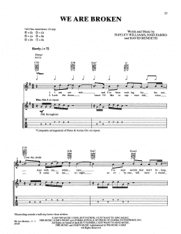 page one of We Are Broken (Guitar Tab)
