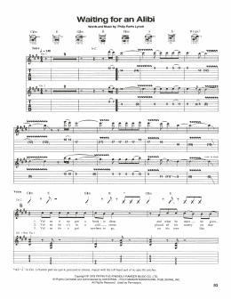 page one of Waiting For An Alibi (Guitar Tab)