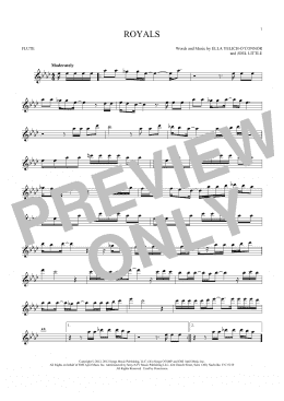 page one of Royals (Flute Solo)