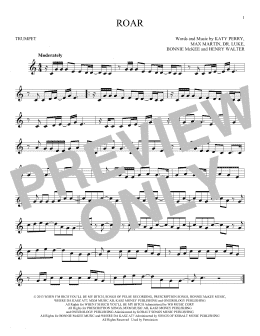 page one of Roar (Trumpet Solo)