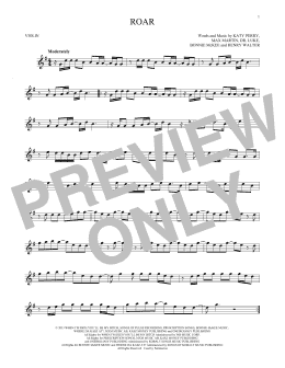 page one of Roar (Violin Solo)