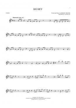 page one of Ho Hey (Violin Solo)