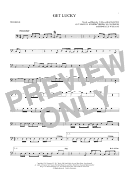 page one of Get Lucky (Trombone Solo)