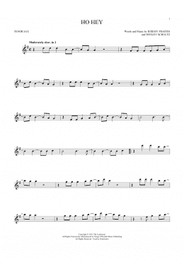 page one of Ho Hey (Tenor Sax Solo)