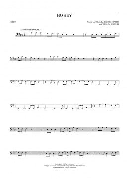 page one of Ho Hey (Cello Solo)