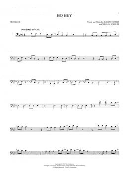 page one of Ho Hey (Trombone Solo)
