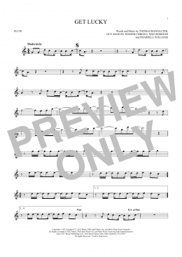 page one of Get Lucky (Flute Solo)