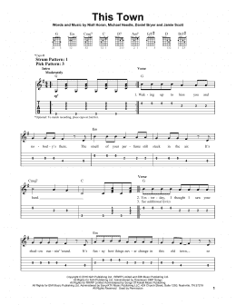 page one of This Town (Easy Guitar Tab)
