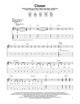 page one of Closer (Easy Guitar Tab)