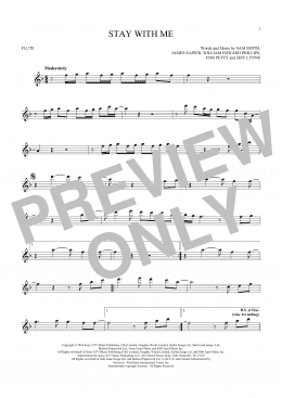 page one of Stay With Me (Flute Solo)
