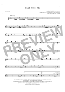 page one of Stay With Me (Tenor Sax Solo)