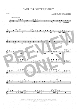 page one of Smells Like Teen Spirit (Flute Solo)