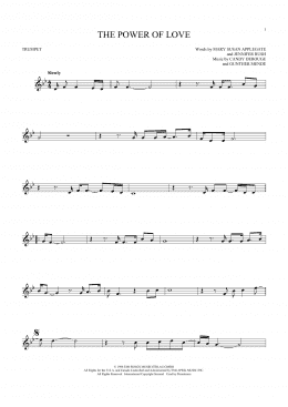 page one of The Power Of Love (Trumpet Solo)