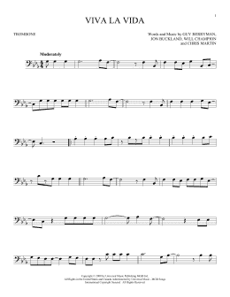 page one of Viva La Vida (Trombone Solo)
