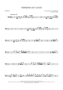 page one of Thinking Out Loud (Trombone Solo)