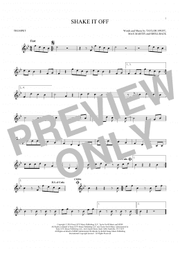 page one of Shake It Off (Trumpet Solo)