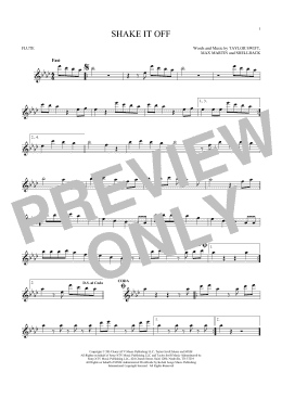 page one of Shake It Off (Flute Solo)