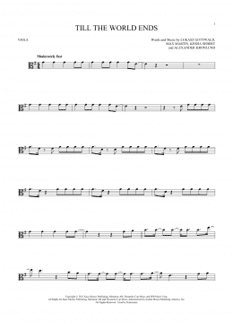 page one of Till The World Ends (Viola Solo)