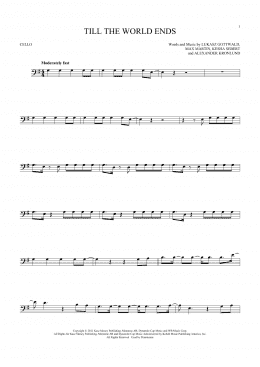 page one of Till The World Ends (Cello Solo)