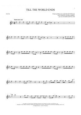 page one of Till The World Ends (Flute Solo)