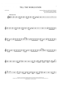 page one of Till The World Ends (Alto Sax Solo)