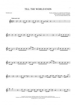 page one of Till The World Ends (Tenor Sax Solo)