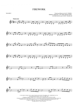 page one of Firework (Trumpet Solo)