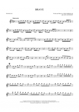 page one of Brave (Tenor Sax Solo)