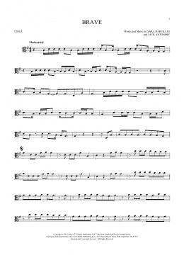 page one of Brave (Viola Solo)