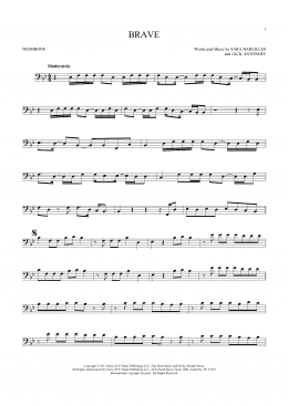 page one of Brave (Trombone Solo)