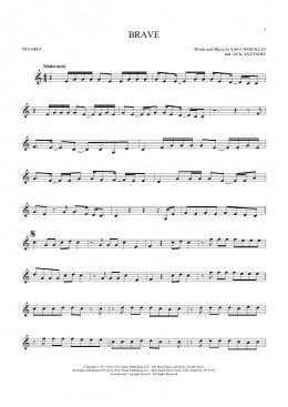 page one of Brave (Trumpet Solo)