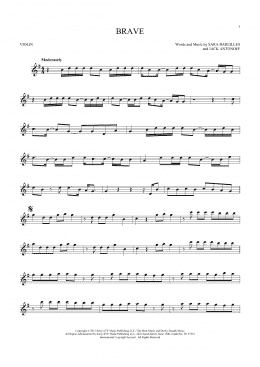 page one of Brave (Violin Solo)