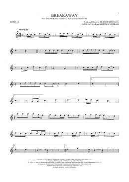 page one of Breakaway (Alto Sax Solo)