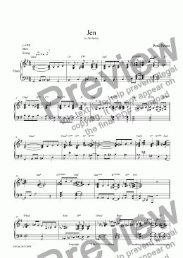page one of Jen [jazz piano solo]