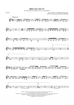 page one of Breakaway (Violin Solo)