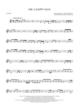 page one of Die A Happy Man (Trumpet Solo)