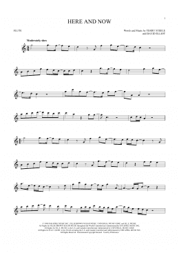page one of Here And Now (Flute Solo)