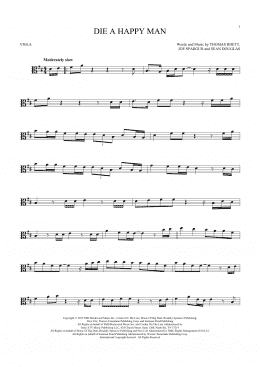 page one of Die A Happy Man (Viola Solo)